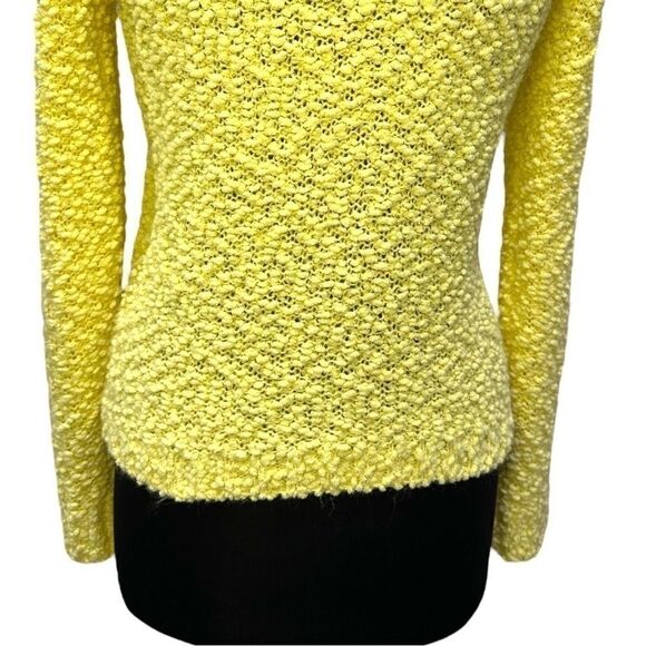 POL Yellow Boucle Pullover Crewneck Sweater Sz M - Picture 8 of 10